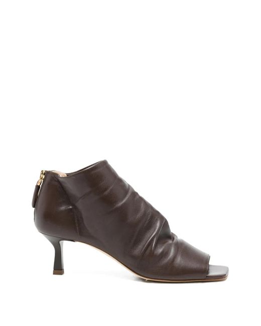 The Seller Brown Bottines À Bout Carré Ouvert