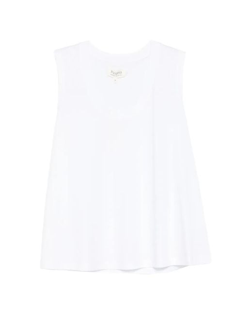 Psophia White Sleeveless Top