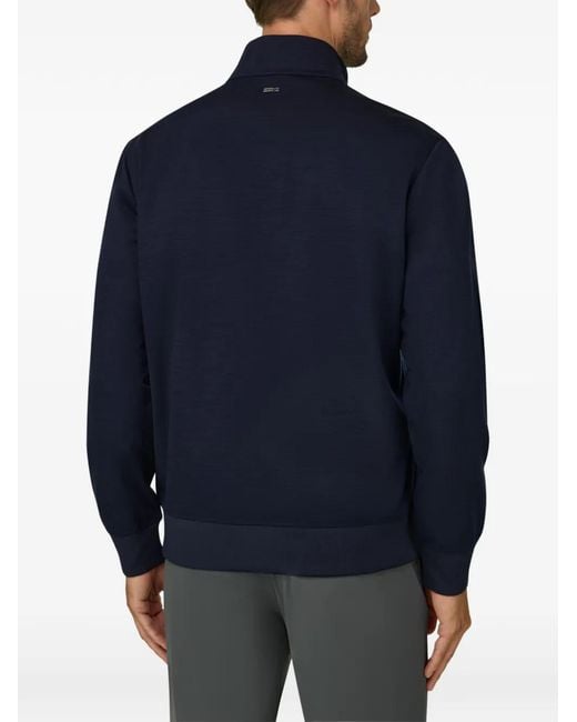 Boggi Blue Quarter-Zip Sweatshirt for men