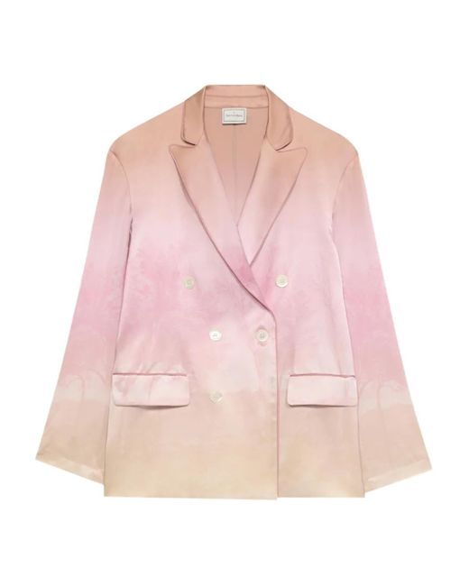 Pierre Louis Mascia Pink Ombré-Effect Double-Breasted Jacket
