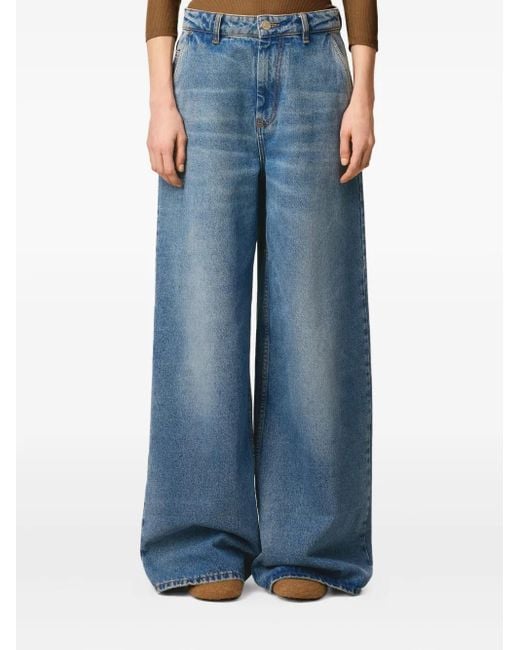 AMI Blue Loose-Fit Jeans