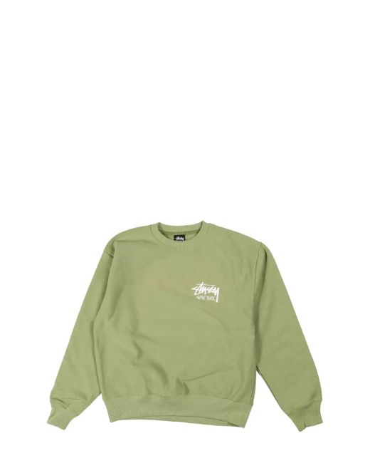Stussy Green New York Crew Sweatshirt for men