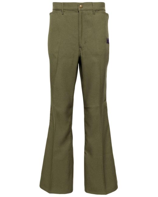 Needles Green Mid-rise Flared Trousers for men