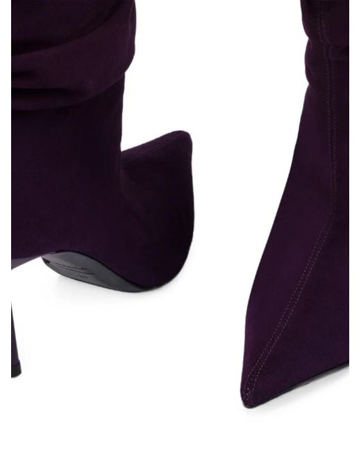 Le Silla Purple Bella Slouchy Ankle Boots