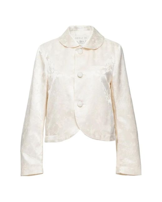 Chaqueta Con Motivo Renli Su de color White