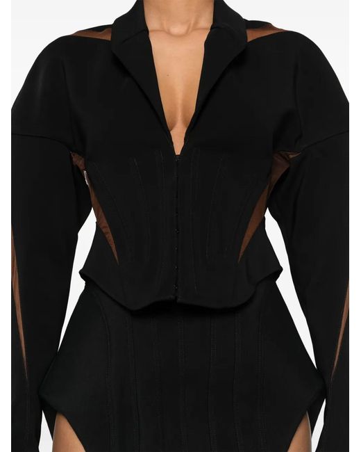 Mugler Black Spiral Illusion Jacket
