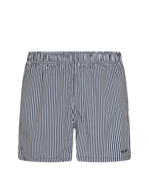 NN07 Blue Vertical-Stripe Swim Shorts for men
