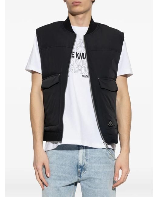Moose Knuckles Black Brixton Vest for men