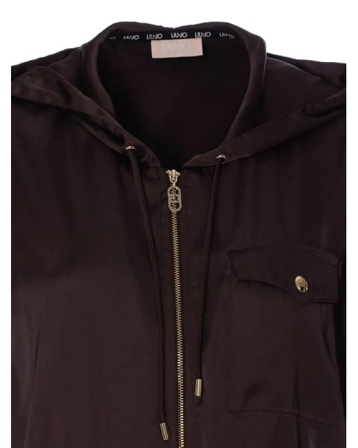 Liu Jo フーデッド ベスト Black