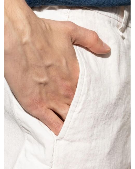 Rag & Bone White Linen Shorts for men