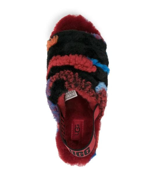 Ugg Red Fluff Yeah Pantoletten