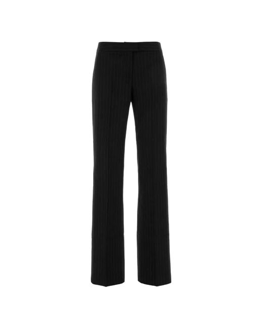 ANDAMANE Black Gladys Pinstriped Trousers