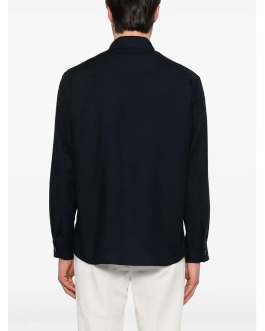 Canali Hemdjacke Aus Kaschmir in Blue für Herren