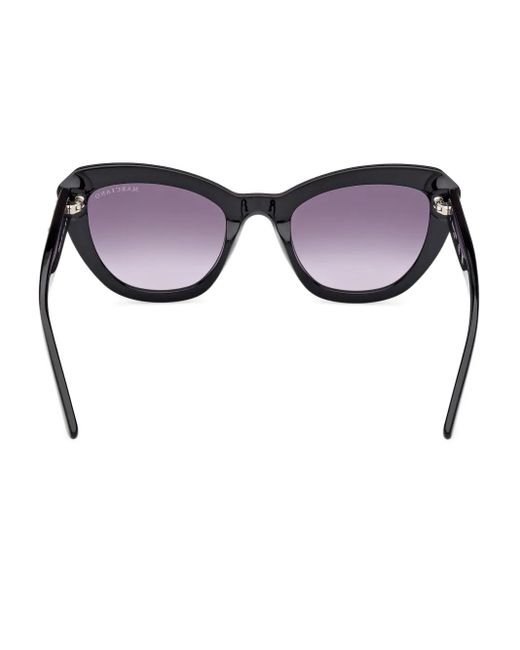 GUESS EYEWEAR Black Geometric-Frame Sunglasses