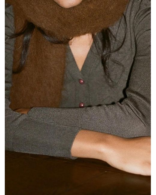 Esme Brown Logo-Patch Scarf