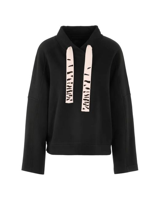 Marc Cain Black Straight-Hem Sweatshirt