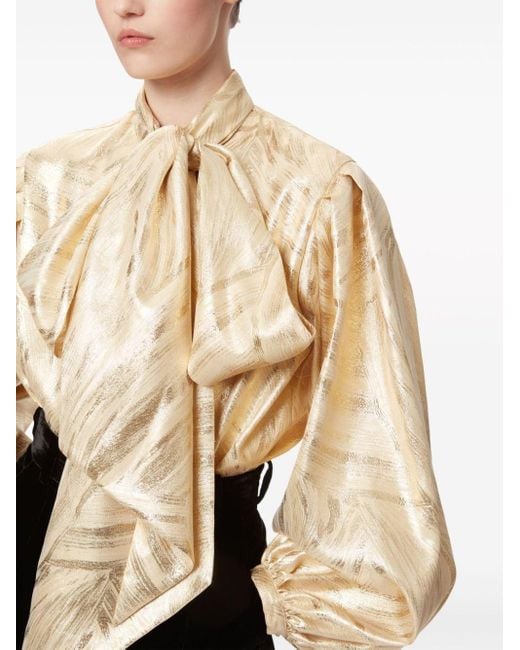 Blusa con lazo en el cuello Nina Ricci de color Natural