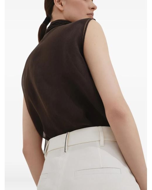 Brunello Cucinelli White Tailored Trousers