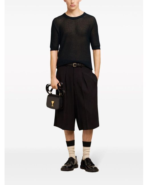 AMI Black Semi-Sheer T-Shirt for men