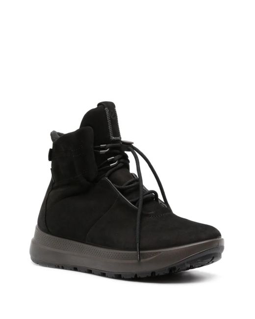 Ecco Black Solice Drawstring Suede Boots