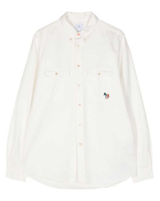 Camisa con rayas de cebra PS by Paul Smith de hombre de color White