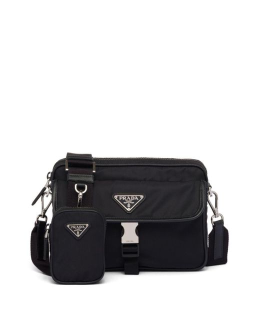 Prada Black Re-nylon Pouch Crossbody Bag for men