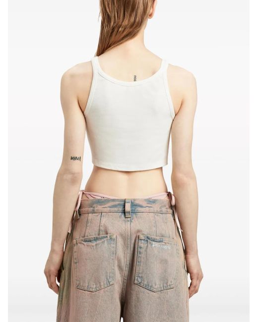 Palm Angels White Classic Logo Tank Top