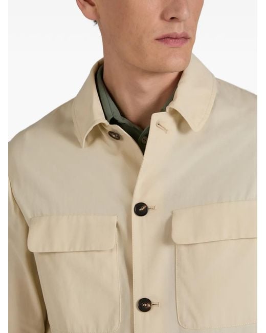 Incotex Natural Flap-Pocket Overshirt for men