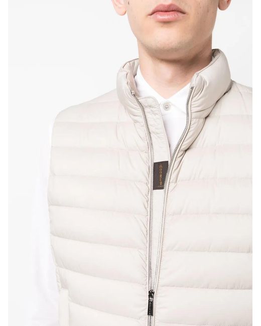 Moorer Natural Quilted-Finish Padded Jacket for men