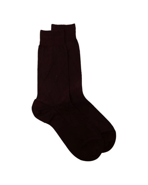 Zegna Black Calze Argyle Demi Socks
