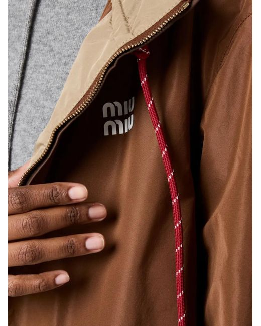Miu Miu Brown Klassische Kapuzenjacke