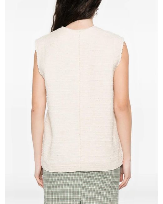 N°21 White Buttoned Sleeveless Blouse