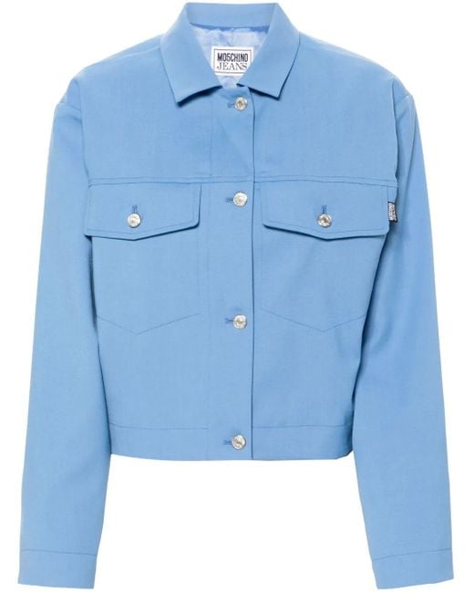 Moschino ロゴタグ ジャケット Blue