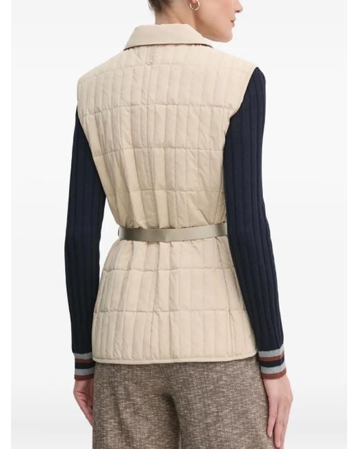 Mackage Helia Gewatteerde Bodywarmer Met Ceintuur in het Natural