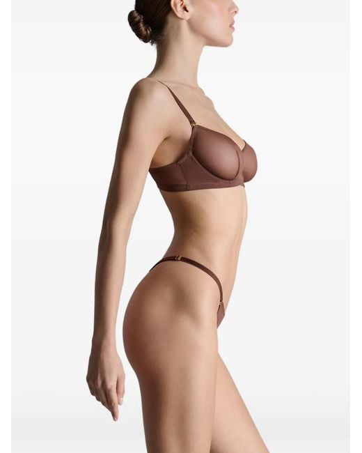 Maison Close Brown Corps À Corps Mesh Underwired Bra