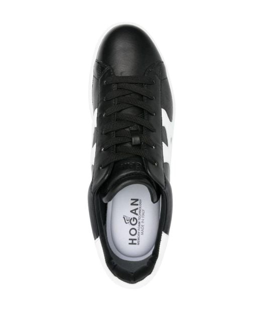 Hogan Black Rebel H562 Leather Sneakers