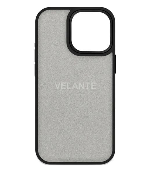 Velante Black Crocodile-Texture Leather Iphone 16 Pro Max Phone Case