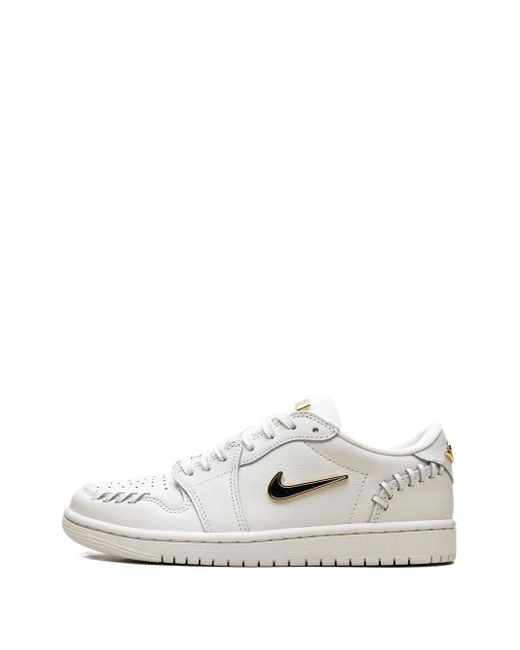 Nike White 1 Low Lace-Up Sneakers