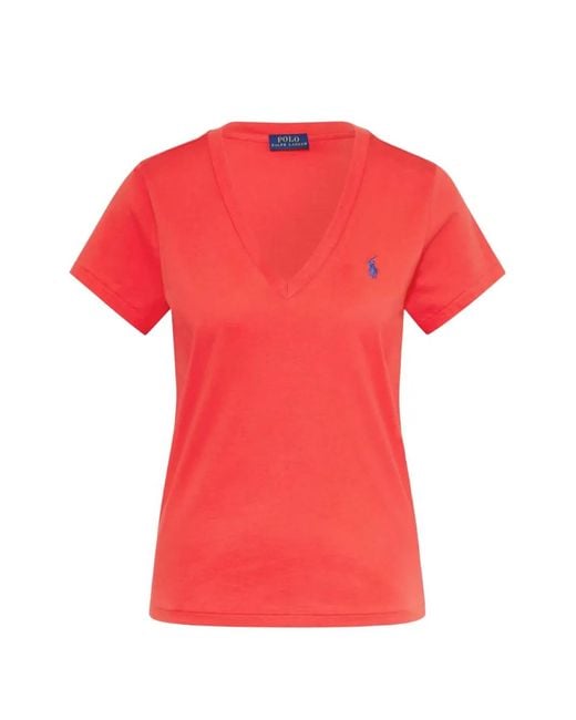 Polo Ralph Lauren Logo-Embroidered V-Neck T-Shirt