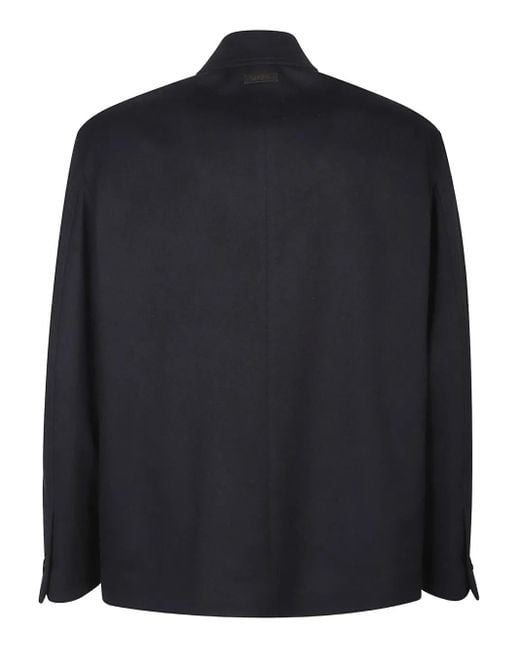 Lardini Black Button Wool Jacket for men