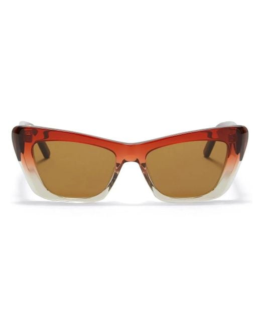 Palm Angels Red Brown Hermosa Sunglasses