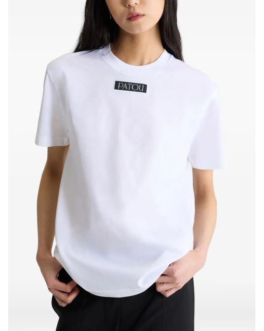 Patou White Logo-Appliqué T-Shirt