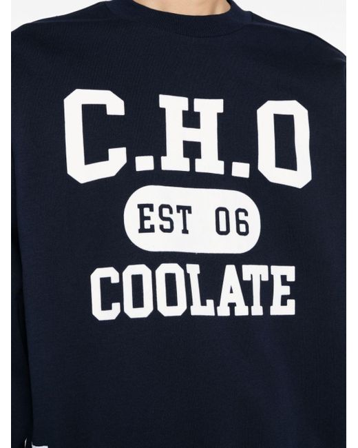 Chocoolate Sweater Met Logoprint in het Blue voor heren