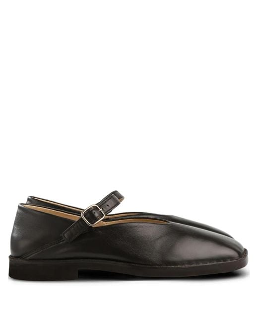 Leather ballerina shoes Lemaire de color Black
