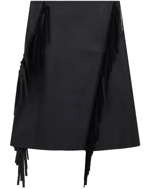 Stella McCartney Black Fringed Mini Skirt