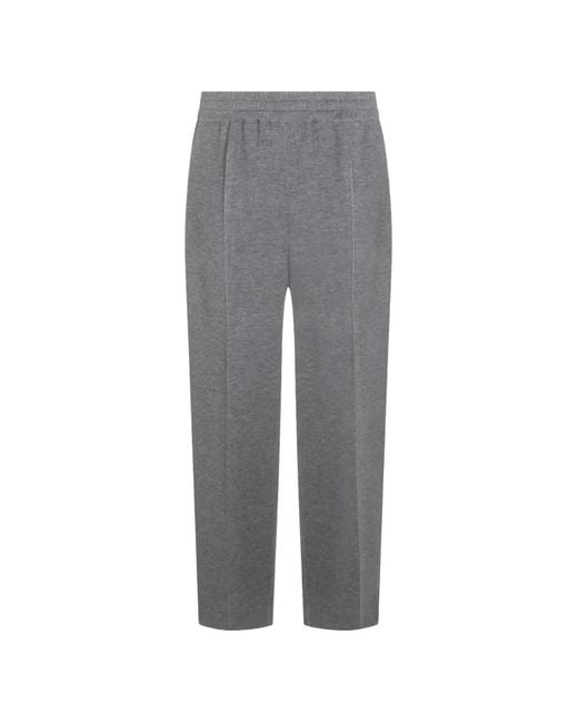 Malo Gray Elastic-Waistband Trousers for men