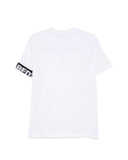 DSquared² White Logo-Patch T-Shirt for men