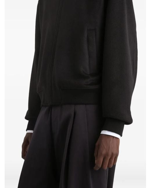 Dolce & Gabbana Black Cashmere Bomber Jacket for men