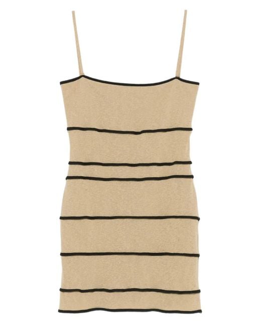 Nanushka Gestreepte Mini-Jurk Met Buis in het Natural