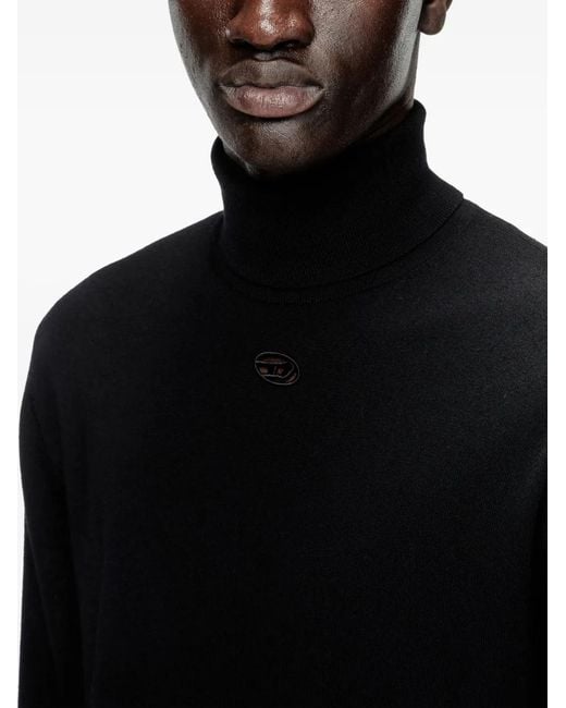 DIESEL Black 'K-Varta' Turtleneck Sweater for men